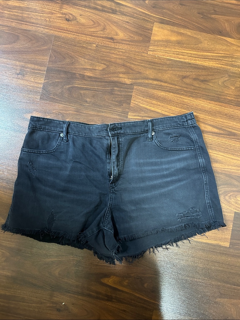 Aerie Daydream Black Distressed Women's Denim Shorts size XL